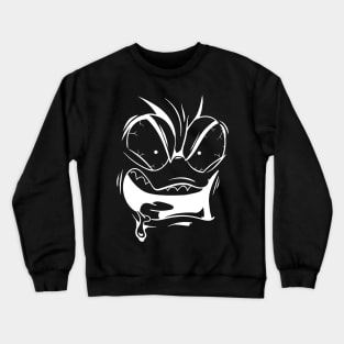 Crazy Angry Face Creative Design Crewneck Sweatshirt